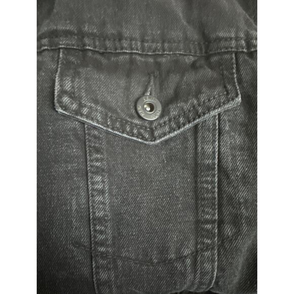 Zara Black denim jacket sherpa lined size small - Picture 14 of 14